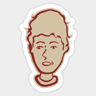 Funny face expretion character design Sticker